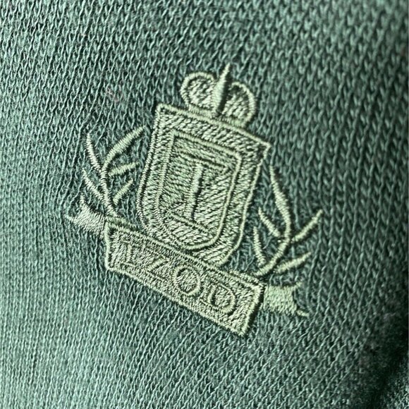 Vintage IZOD Green V-Neck Sweater Men’s L Crest Logo USA Preppy Knit - Picture 3 of 7